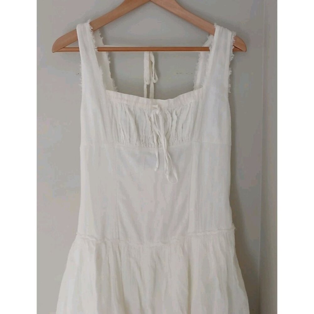 Romantic 100% Cotton Free People In My Dreams White Tiered Maxi Dress - Picture 5 of 10